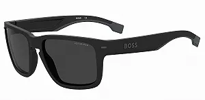 Унисекс Солнцезащитные очки HUGO BOSS Черный матовый Серый/Темно-серый - Фото 1