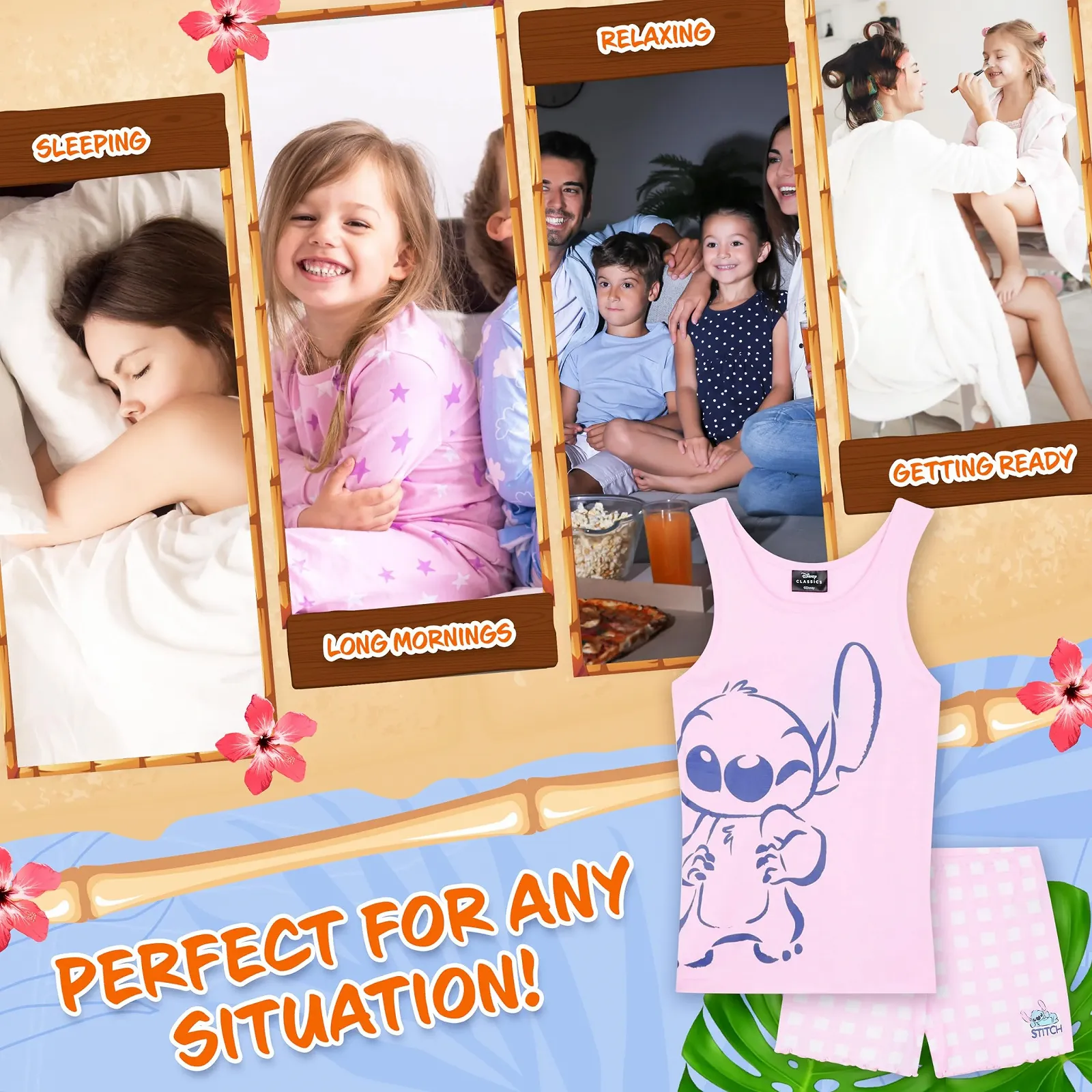 Піжама Disney Stitch для дівчат, літній комплект з шортами, рожевий - Stitch Things, фото №5 Піжама Disney Stitch для дівчат, літній комплект з шортами, рожевий - Stitch Things, фото №5