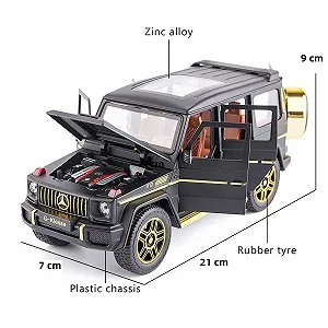 Машинка Mercedes Benz G63 AGM, цинковий сплав, інерційна, звукові та світлові ефекти, 1/24, чорний synthetic.ua - Фото 1