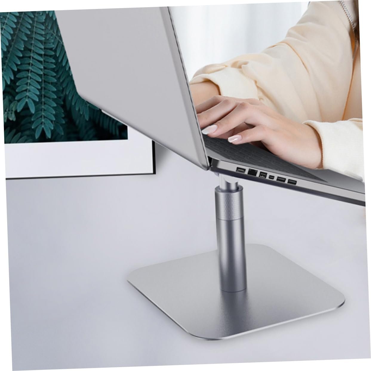Подставка для ноутбука Регулируемая по высоте Складная Подставка для ноутбука для офиса и игр Портативная Серебристый Эргономичный дизайн, фото №5 Подставка для ноутбука Регулируемая по высоте Складная Подставка для ноутбука для офиса и игр Портативная Серебристый Эргономичный дизайн, фото №5