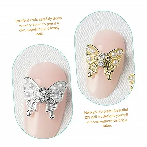 Украшения для ногтей Healeved, 22 шт, Бабочки, Стразы для маникюра synthetic.ua - Фото 1