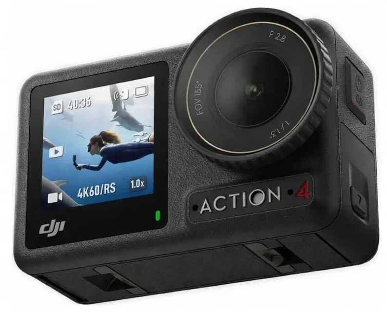 Екшн-камера DJI Osmo Action 4 Standart Combo / 10Мп / 4К / 240fps / Wi-Fi / Bluetooth / Водонепроникна / Чорна (DJIOSMOACT4SCX2OB), фото №1 Екшн-камера DJI Osmo Action 4 Standart Combo / 10Мп / 4К / 240fps / Wi-Fi / Bluetooth / Водонепроникна / Чорна (DJIOSMOACT4SCX2OB), фото №1