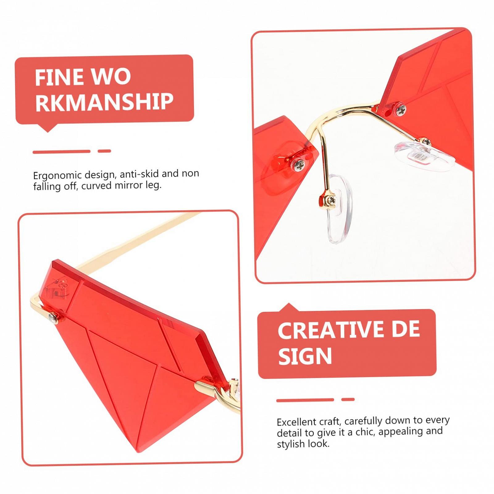 Безкаркасні окуляри PACKOVE 4 пари для чоловіків і жінок, без оправи, фото №2