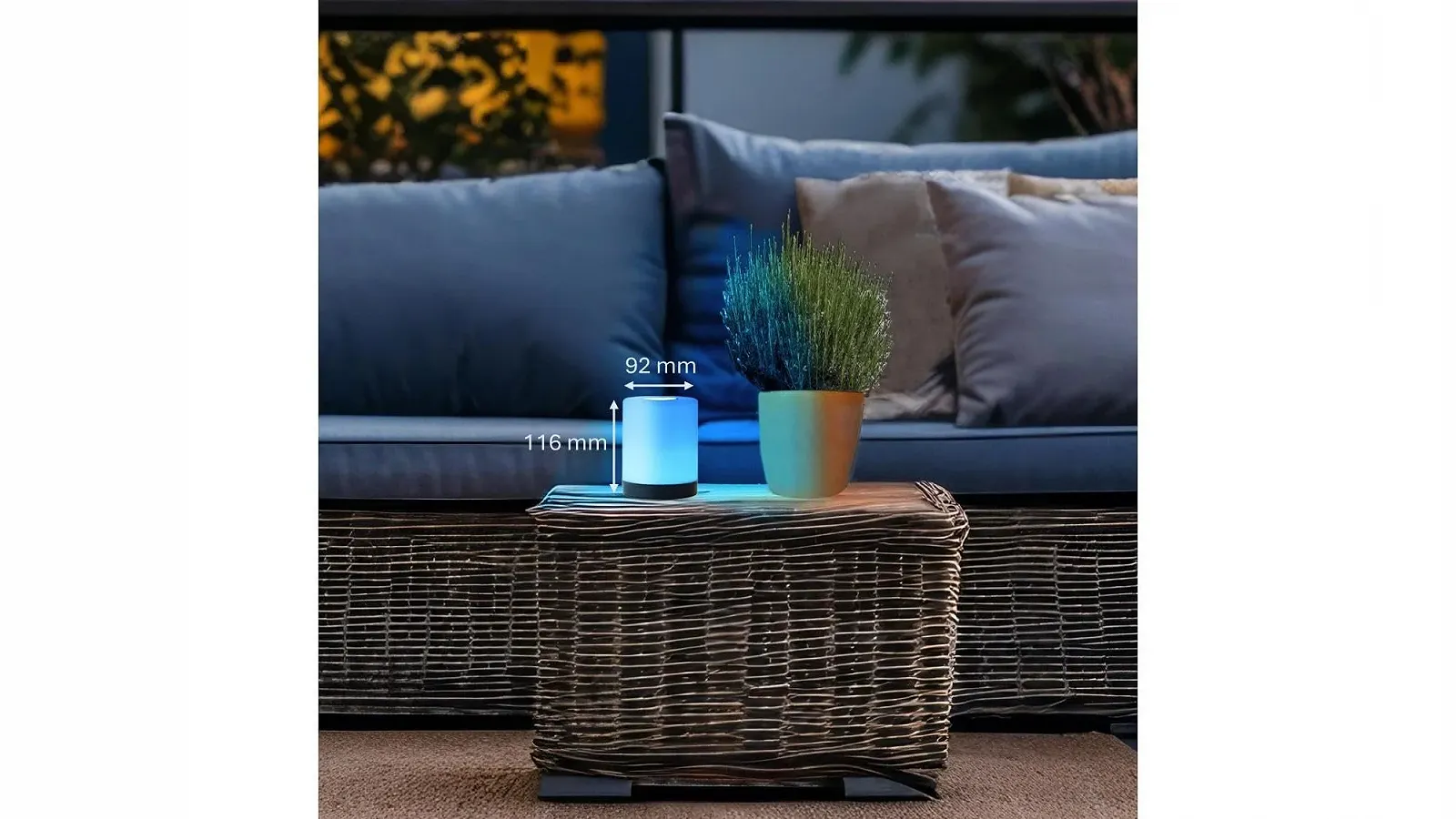 Настільна лампа Aro Outdoor Бездротова LED Акумуляторна 3000K RGB IP44 11,6 см Чорний, фото №3