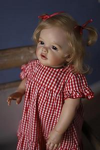 Кукла MineeQu 24 Inch Real Baby Rurzel Blonde Curly Hair для новорожденных девочек, которая выглядит и ощущается как настоящая synthetic.ua - Фото 1