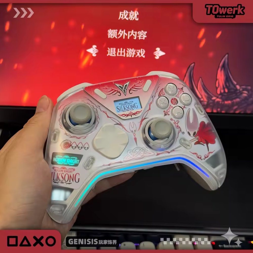 Геймпад FlyDigi APEX 5 White + док-станция + наклейки Hollow Knight, фото №6 Геймпад FlyDigi APEX 5 White + док-станция + наклейки Hollow Knight, фото №6