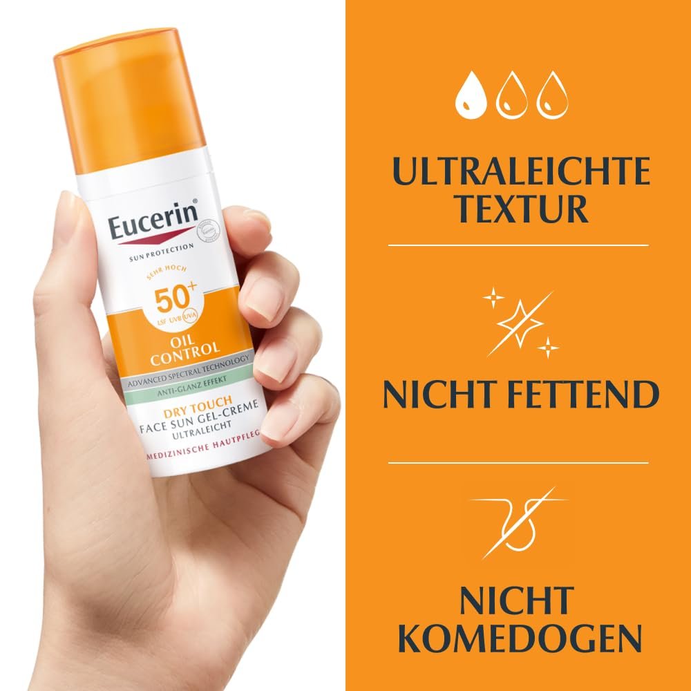 Гель-крем для обличчя Eucerin Dry Touch SPF 50 50 мл, фото №5