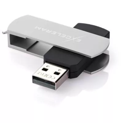 USB флеш-накопитель Exceleram 32GB P2 Series Silver/Black USB 2.0 EXP2U2SIB32, фото №2