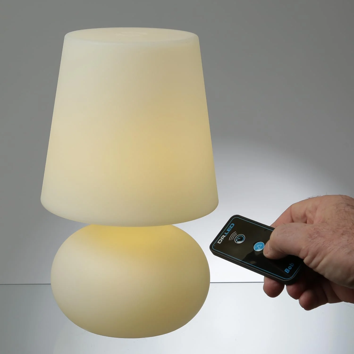 Настільна лампа LED садову погодостійка димована з пультом ДУ акумуляторна 26 см, фото №5