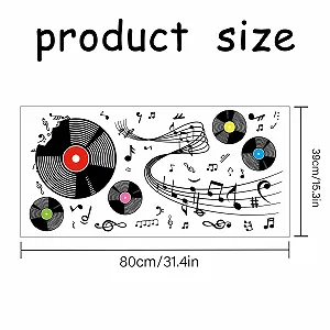 Наклейка на стіну OLYCRAFT Music Tabs Музичні ноти 39 x 80 см synthetic.ua - Фото 1