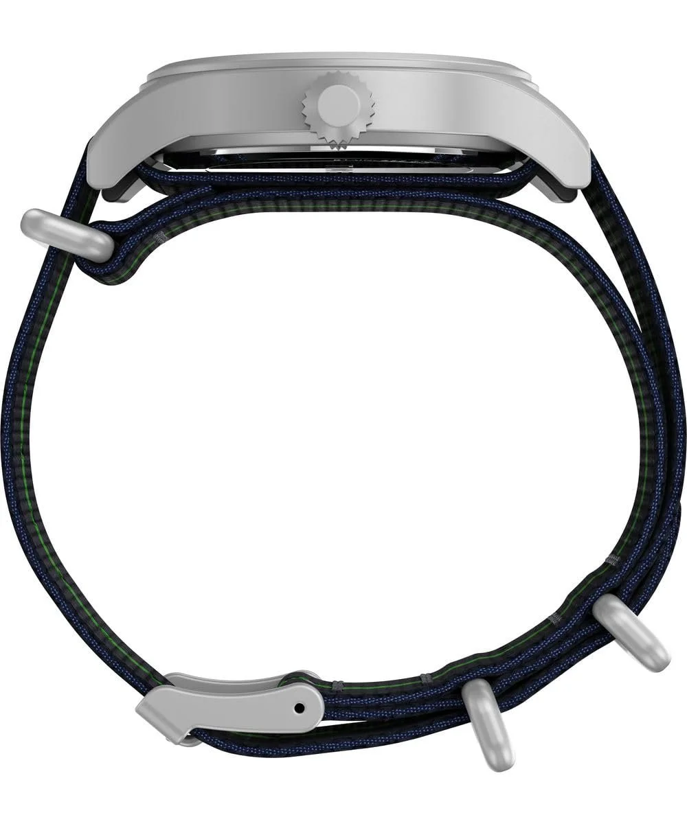 Годинник Timex Expedition TW2V23000 з синім циферблатом та ремінцем NATO, синій, TW2V23000-AMZUK, фото №2 Годинник Timex Expedition TW2V23000 з синім циферблатом та ремінцем NATO, синій, TW2V23000-AMZUK, фото №2