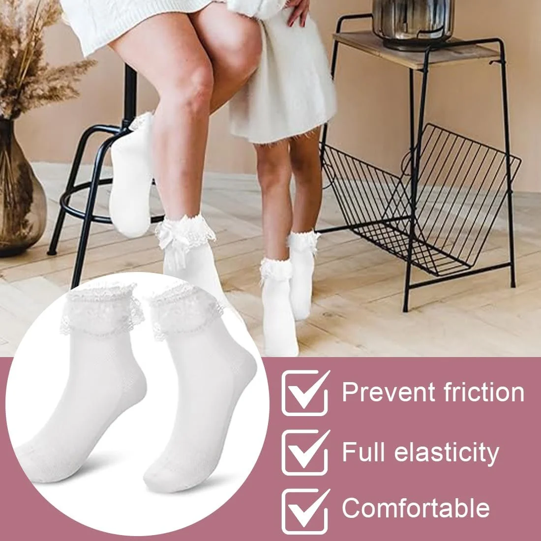 Шкарпетки Liner з оборками М'які з оборками 1 пара, фото №4