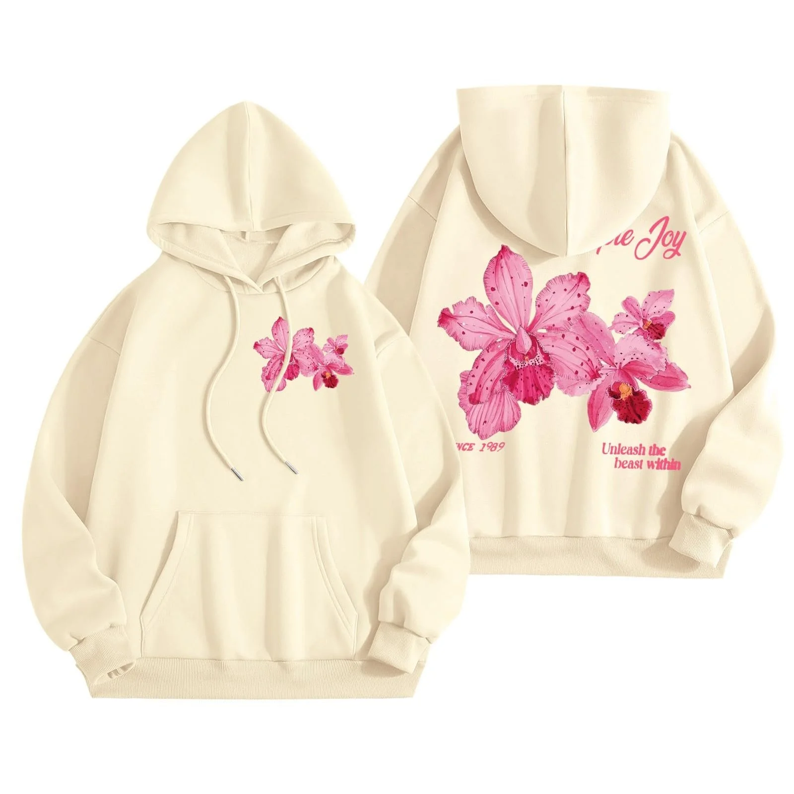 Женский Худи 2025 Модный С принтом букв Длинный рукав Спортивный, фото №5