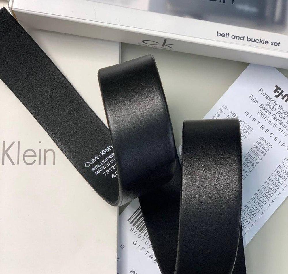 Мужской кожаный ремень с двумя пряжками автомат Calvin Klein из натуральной кожи в подарочной упаковке, фото №4 Мужской кожаный ремень с двумя пряжками автомат Calvin Klein из натуральной кожи в подарочной упаковке, фото №4
