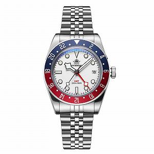 Чоловічий годинник ADDIESDIVE GMT Swiss Quartz Diver 200M Waterproof багатокольоровий світний циферблат білий класичний - Фото 1