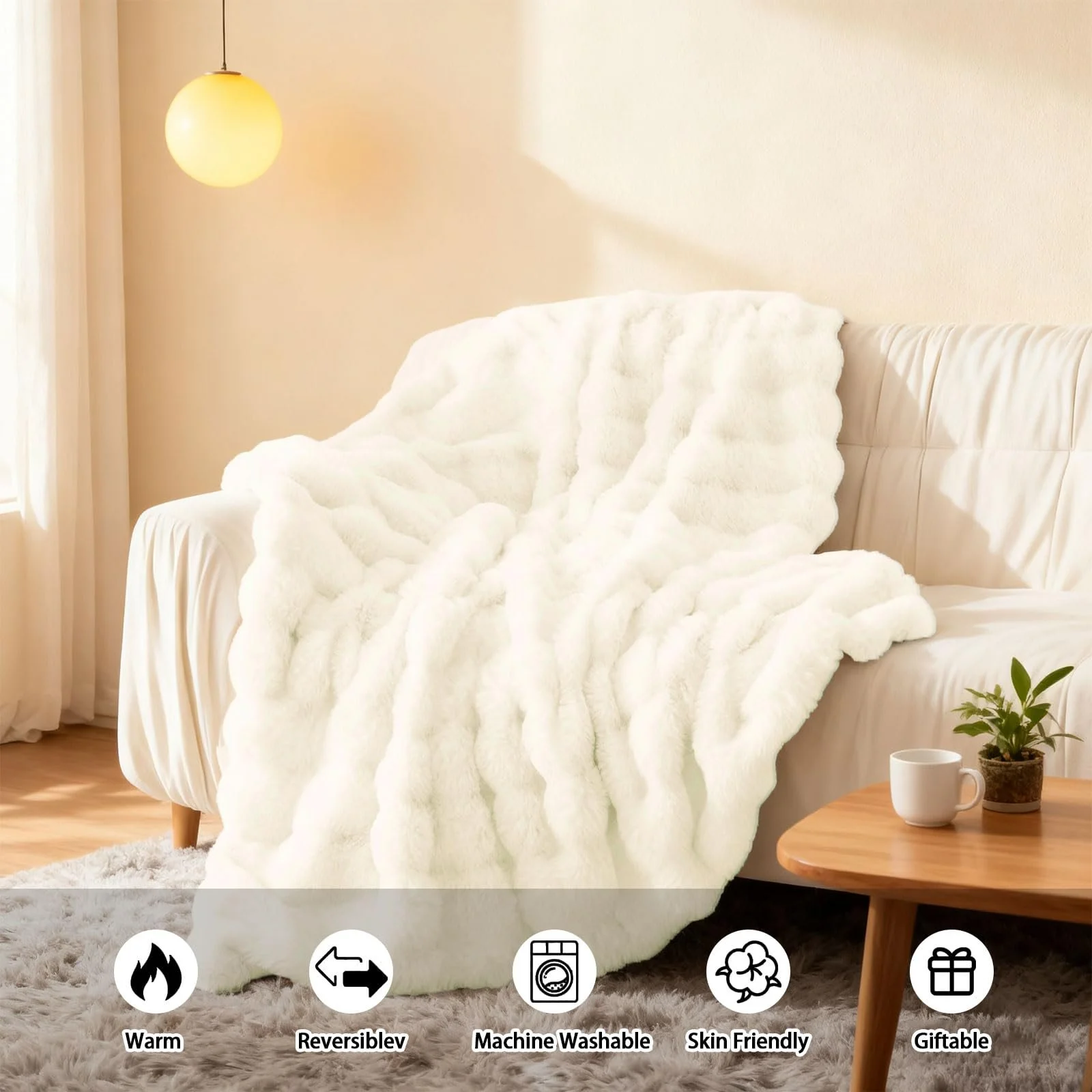 Одеяло Bubble Cuddly, Пушистое двустороннее одеяло, фото №4