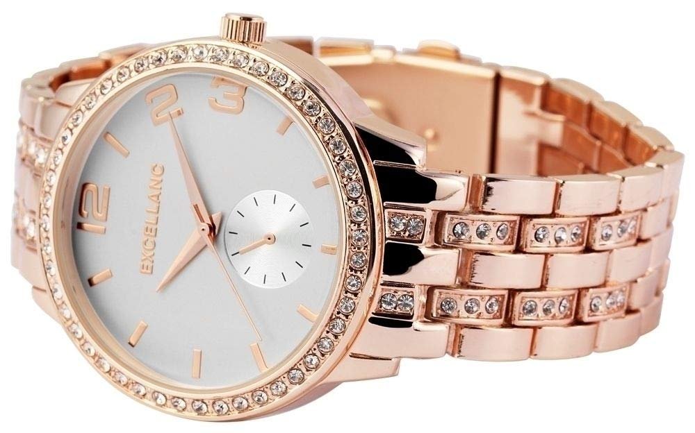 Часы Excellanc женские металлические со стразами аналоговые кварцевые, фото №2 Часы Excellanc женские металлические со стразами аналоговые кварцевые, фото №2