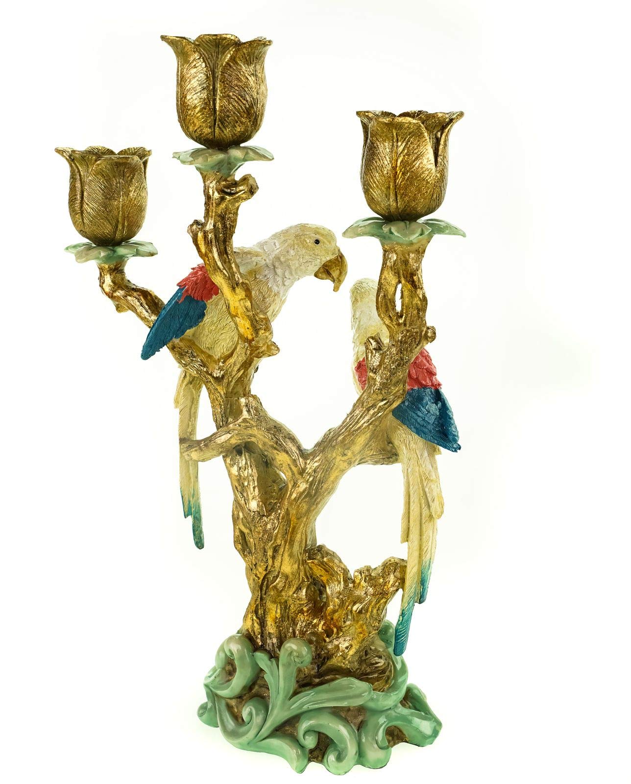 Підсвічник J.Kersten B.V. Baroque Style 3 Arm Parrot 38 см, фото №4