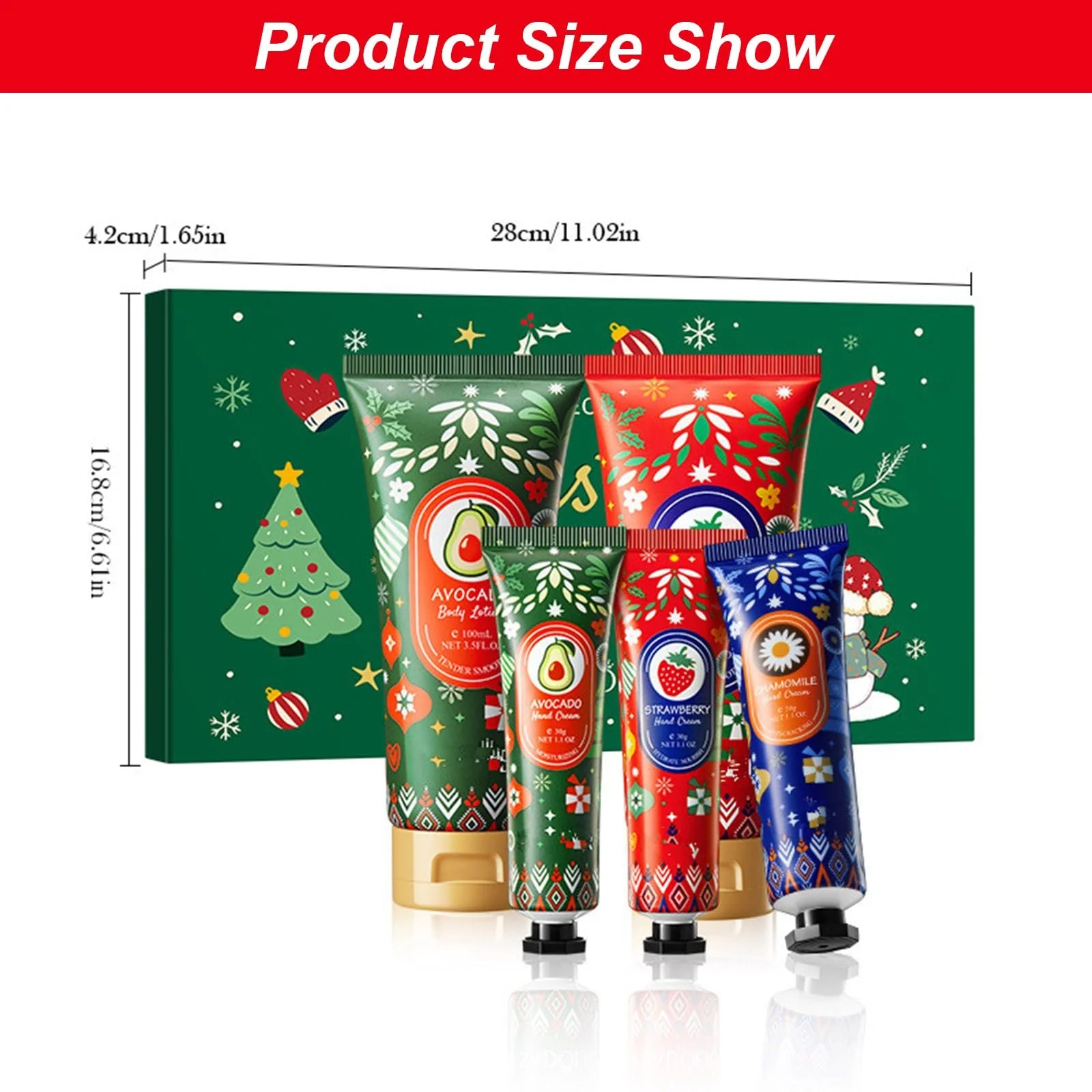 Крем для рук и лосьон для тела Рождественский набор, 3 x Крема для рук + 2 x Лосьона для тела, фото №7