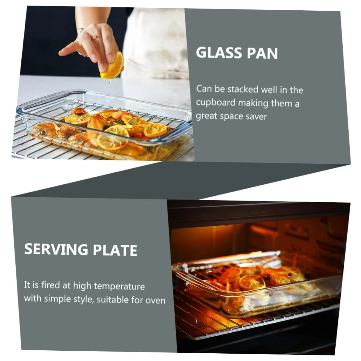 Форма для запікання скляна прямокутна термостійка для мікрохвильової печі, фото №4 Форма для запікання скляна прямокутна термостійка для мікрохвильової печі, фото №4