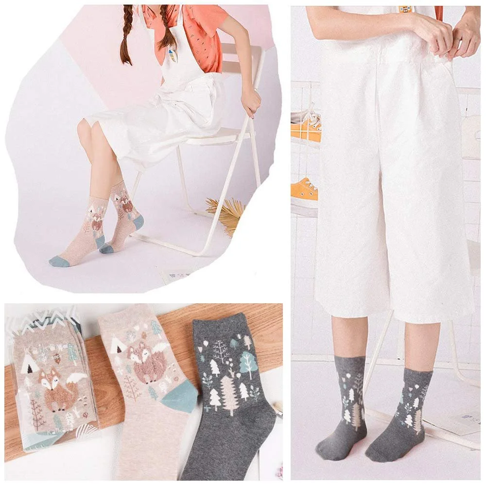 Жіночі шкарпетки, набір 4 пари, бавовняні, пухнасті, 39-42, фото №5