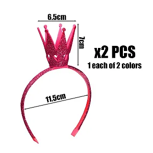 Обруч корона, Золотой блестящий, Красный блестящий synthetic.ua - Фото 1
