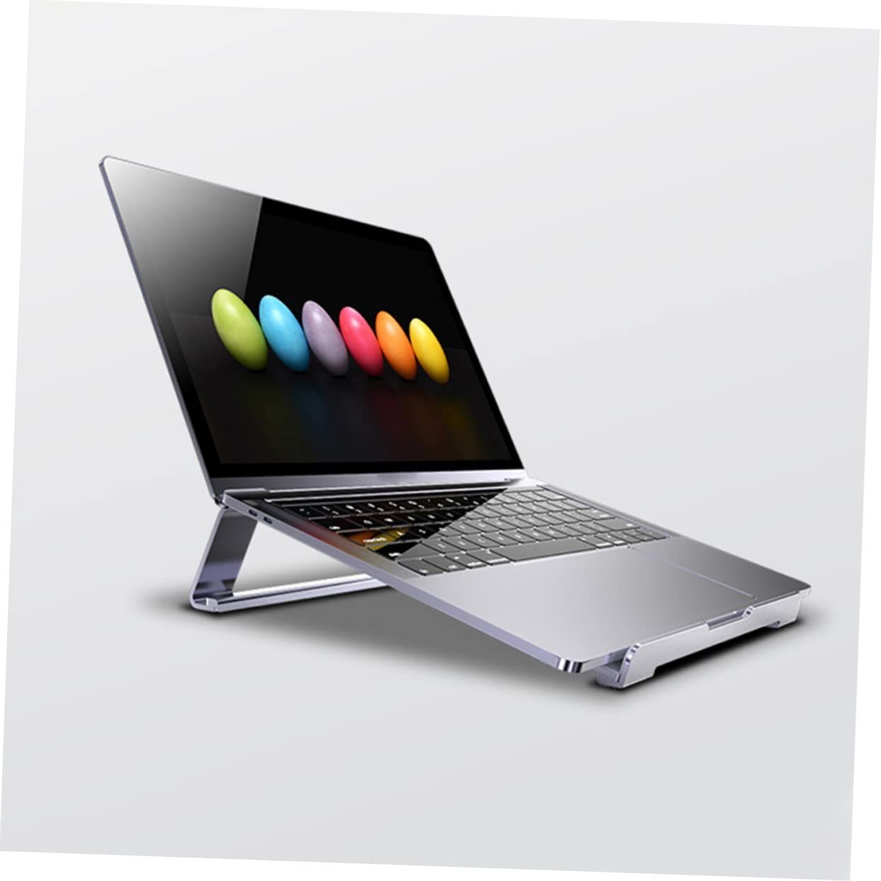 Подставка для ноутбука алюминиевая, многоцелевая GALPADA, регулируемая по высоте, эргономичная, эффективное рассеивание тепла, стабильная, надежная для домашнего офиса, фото №6