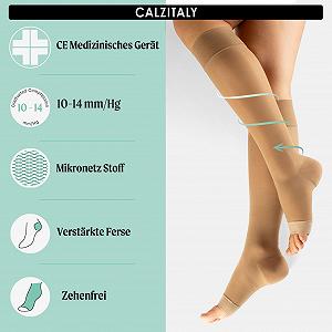 Компрессионные чулки CALZITALY женские медицинские, 70 Den, без кружева, противотромбозные чулки, 10-14 мм/рт.ст. synthetic.ua - Фото 1