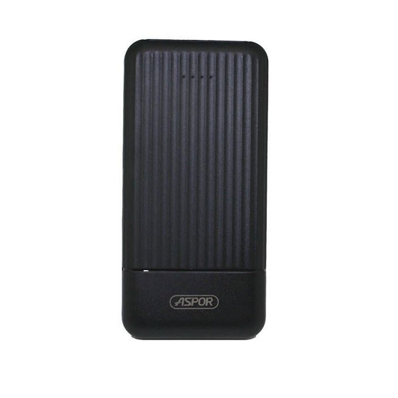 Портативний зарядний пристрій Повербанк Aspor A323 10000 mAh (Micro/Type-C/2USB/2.4A/2.4A)- чорний, фото №2