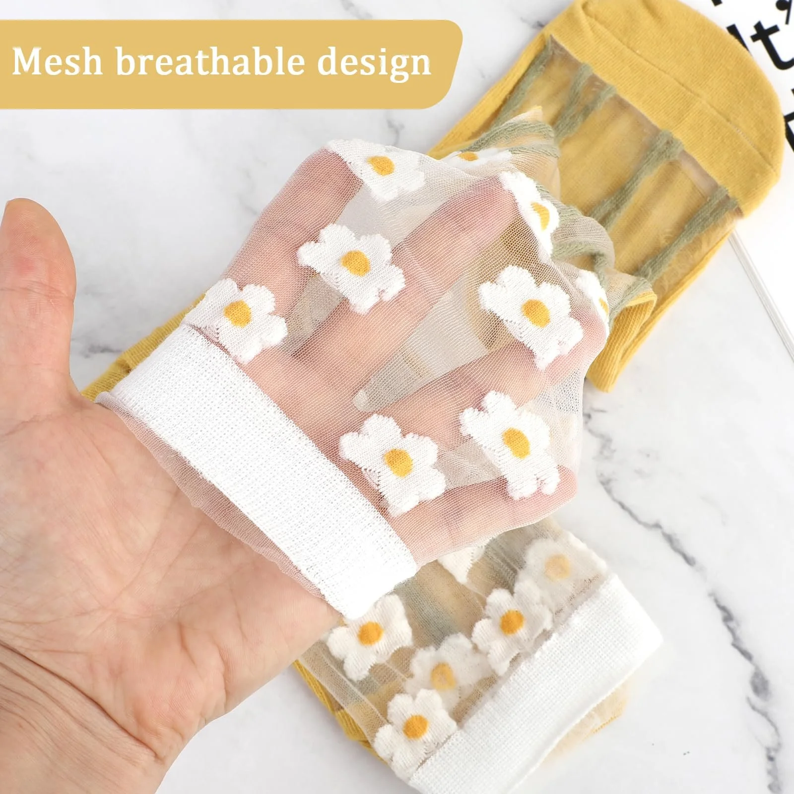 Носки Lusofie с рюшами, прозрачные с цветами, летние тонкие сетчатые кружевные чулки для женщин и девушек, многоцветные, универсальный размер, фото №3 Носки Lusofie с рюшами, прозрачные с цветами, летние тонкие сетчатые кружевные чулки для женщин и девушек, многоцветные, универсальный размер, фото №3