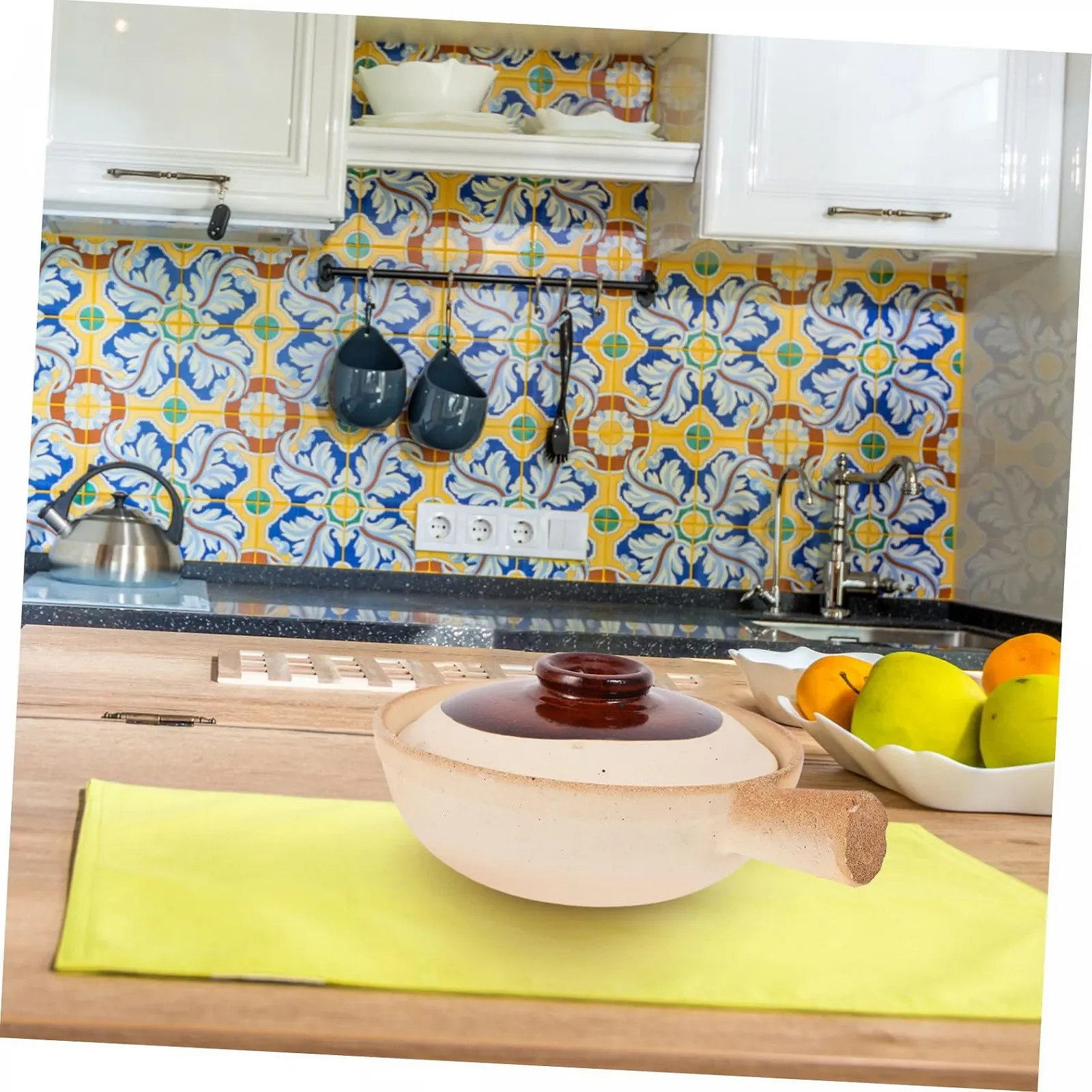 Супниця з кришкою керамічний теракотовий для рису та супу компактна, фото №6