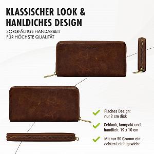 Кошелек Женский Кожаный STILORD Emma RFID Защита Кошелек Женский RFID Блокировка Горизонтальный Формат для Дебетовых Карт / Монет с Подарочной Коробкой Натуральная Кожа synthetic.ua - Фото 1