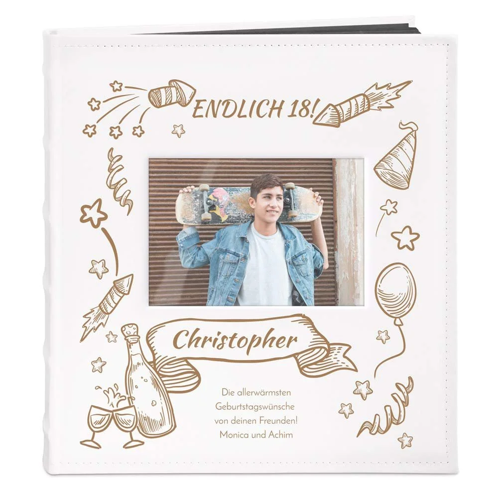 Фотоальбом Maverton для DIY с вырезом для фотографий с гравировкой - на 240 фотографий 10 x 15 - 60 черных страниц - размер 33 x 30 см - Белый, фото №1 Фотоальбом Maverton для DIY с вырезом для фотографий с гравировкой - на 240 фотографий 10 x 15 - 60 черных страниц - размер 33 x 30 см - Белый, фото №1