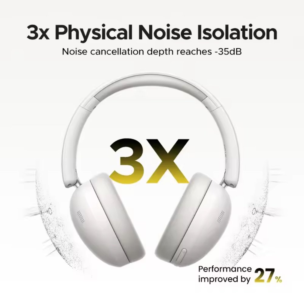 Навушники UGREEN Studio Max2 3xNoice Isolation -35dB BT5.4 80год Multipoint Black, фото №5 Навушники UGREEN Studio Max2 3xNoice Isolation -35dB BT5.4 80год Multipoint Black, фото №5