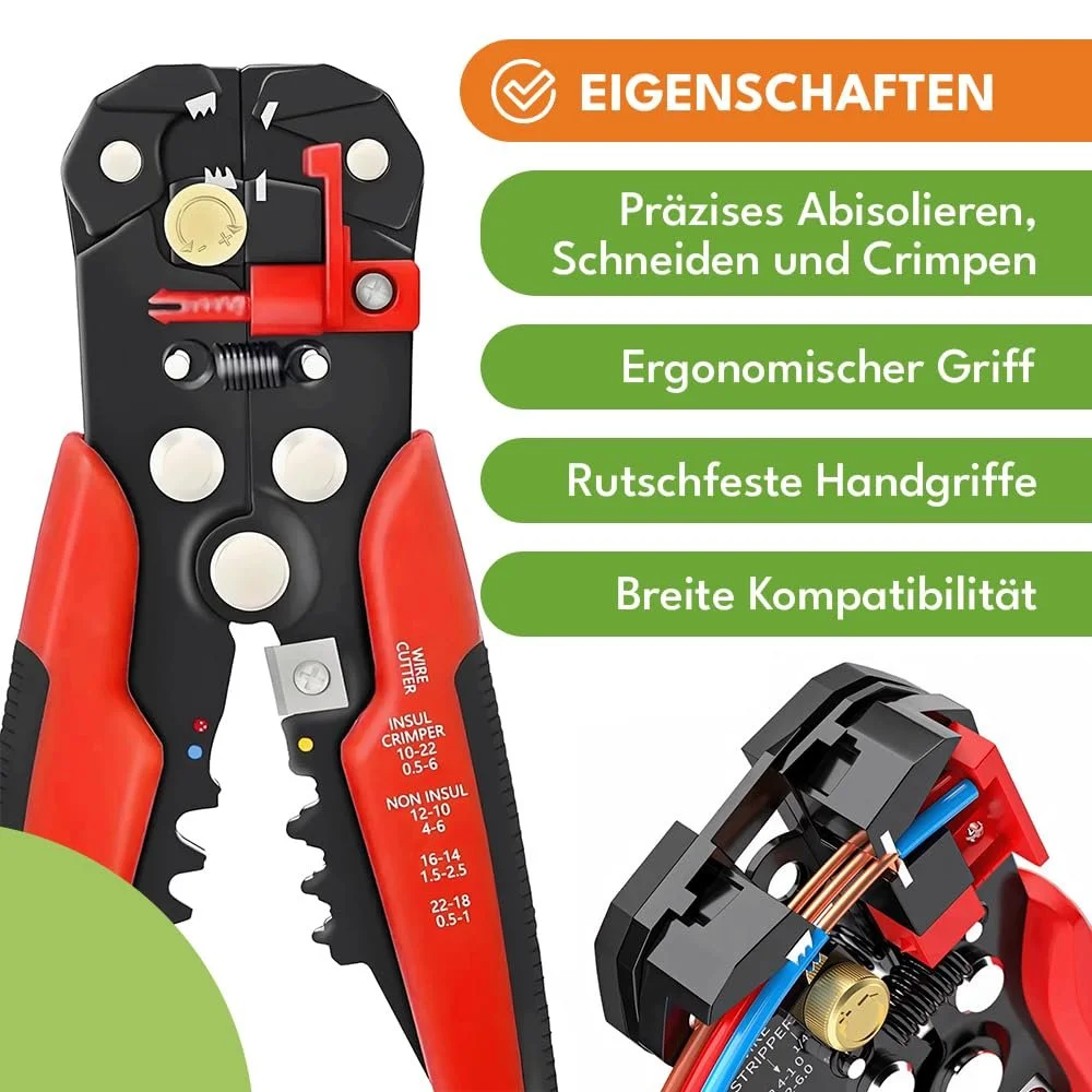 Набор стриппер и кримпер KRUMAD 0.5-6 мм² 200 предметов, фото №3