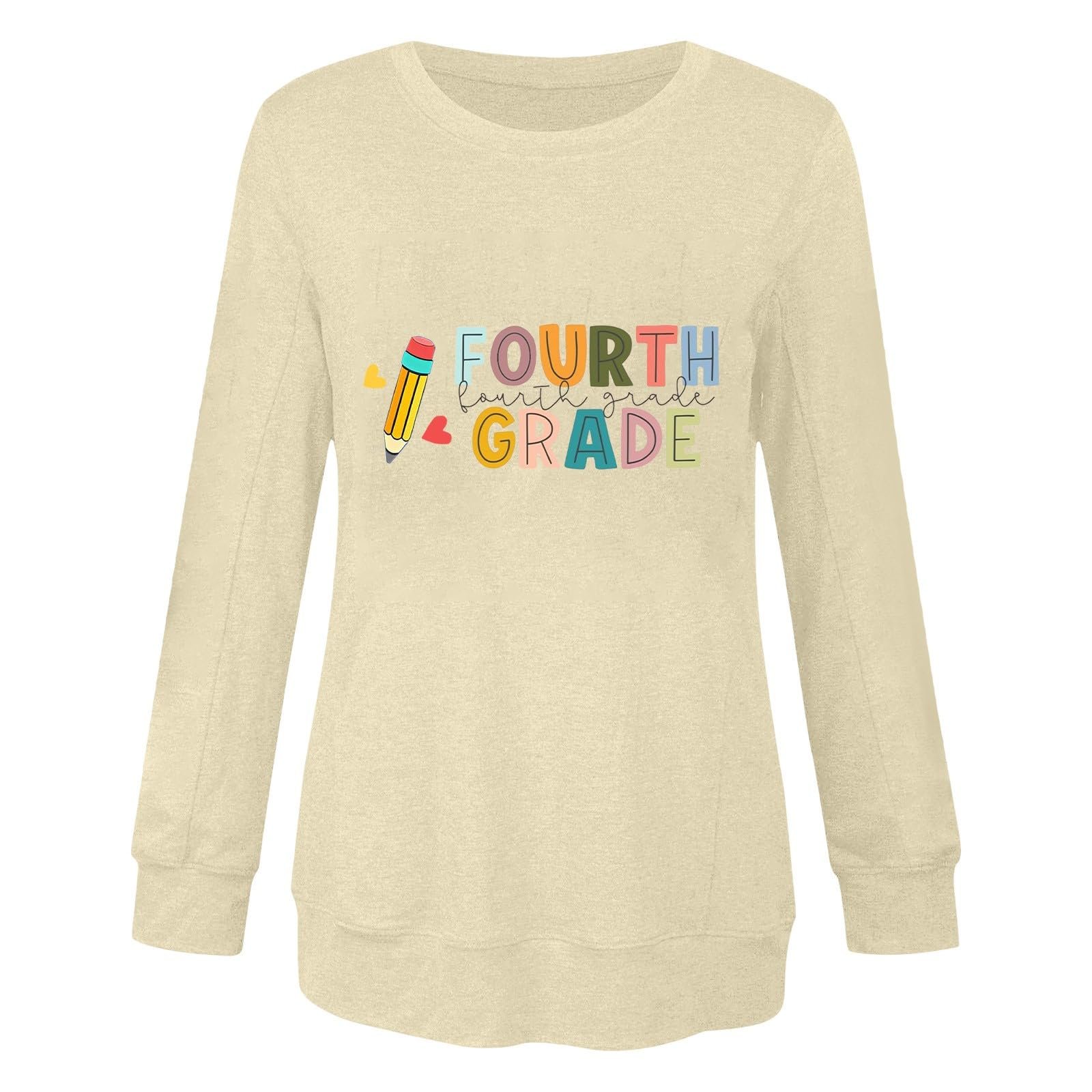 Женский свитшот Однотонный Легкий Классический крой Графическая футболка для учителя, для кемпинга, активного отдыха, путешествий и пеших прогулок, фото №2 Женский свитшот Однотонный Легкий Классический крой Графическая футболка для учителя, для кемпинга, активного отдыха, путешествий и пеших прогулок, фото №2