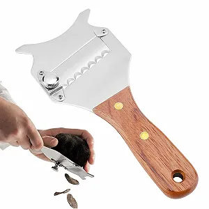 Слайсер для трюфелів Gourmebel Professional з регулюванням, нержавіюча сталь, з дерев'яною ручкою - Фото 1