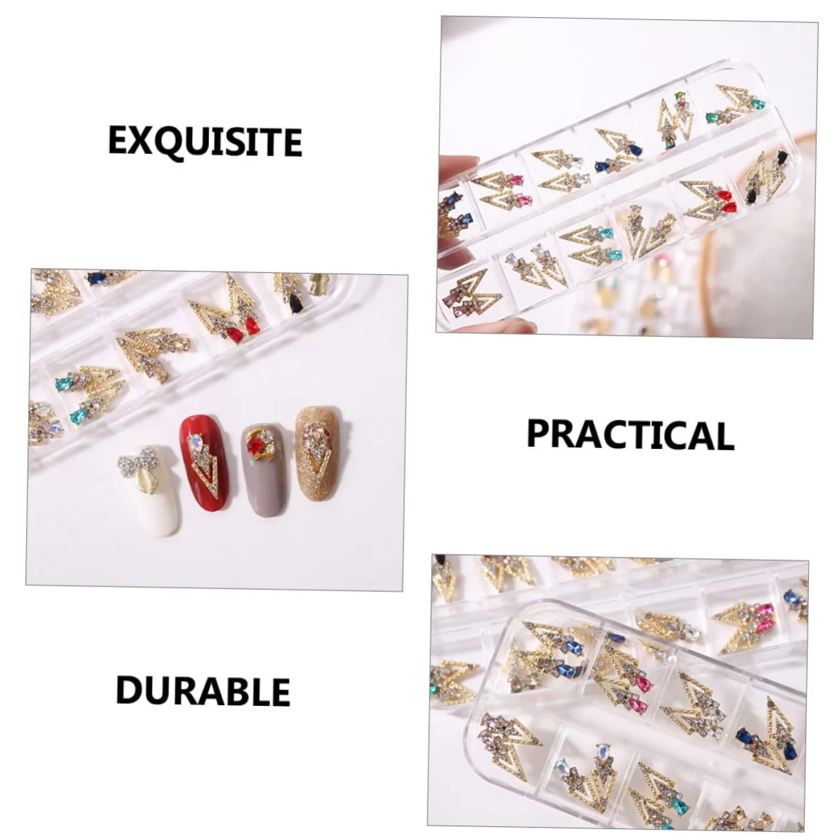 Прикраси для нігтів декоративні аксесуари для манікюру з дизайном для вечірок і професійних нігтьових салонів, фото №7