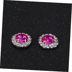 Стрази Круглі STOBOK 20 шт Рожеві synthetic.ua - Фото 1