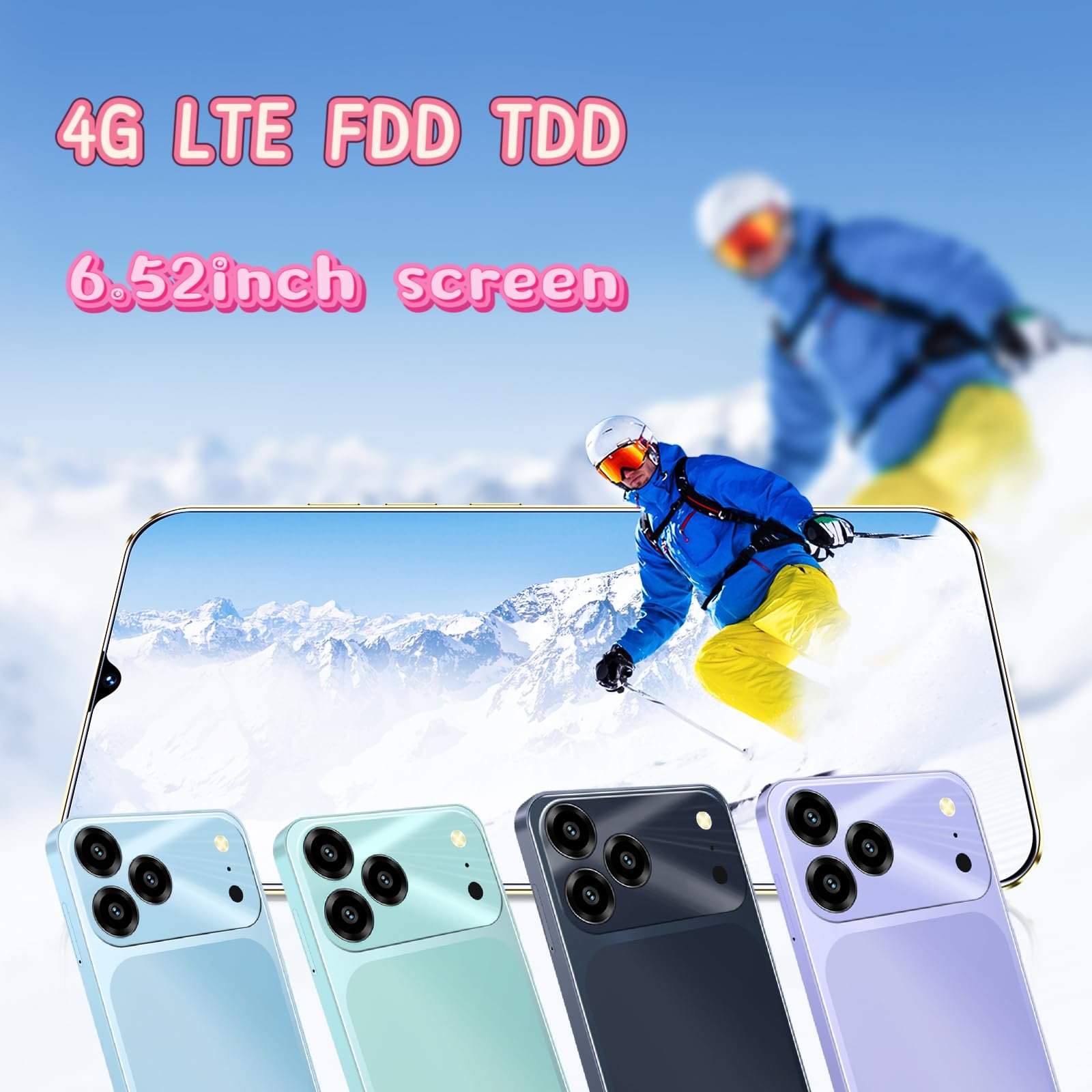 Смартфон 6.5" HD 4GB RAM 64GB ROM TF 256GB 4G LTE 5MP+16MP 4000 мАч 8-ядерный Светло-зеленый (Light Green), фото №6