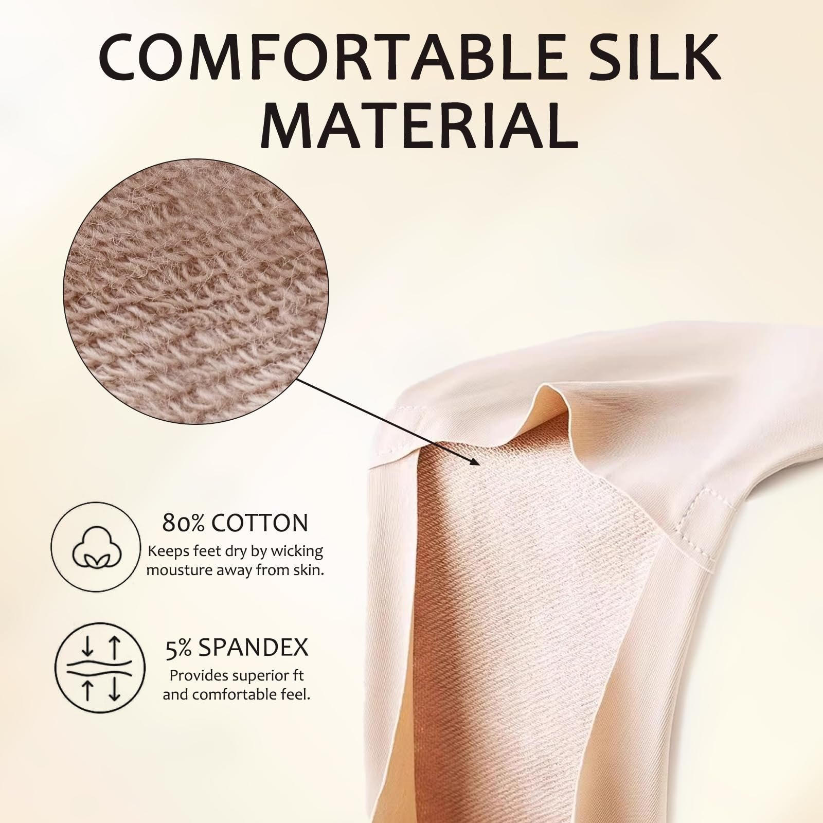 Носки щиколотки Женские 39-42 Khaki, бежевый, 39 -, фото №4