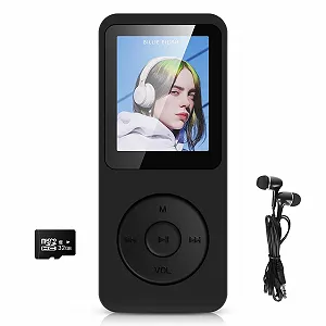 MP3 плеєр Bluetooth 5.3 32 ГБ 1.8-дюймовий TFT кольоровий екран HiFi музика FM-радіо E-Book Запис Підтримка до 128 ГБ Чорний - Фото 1