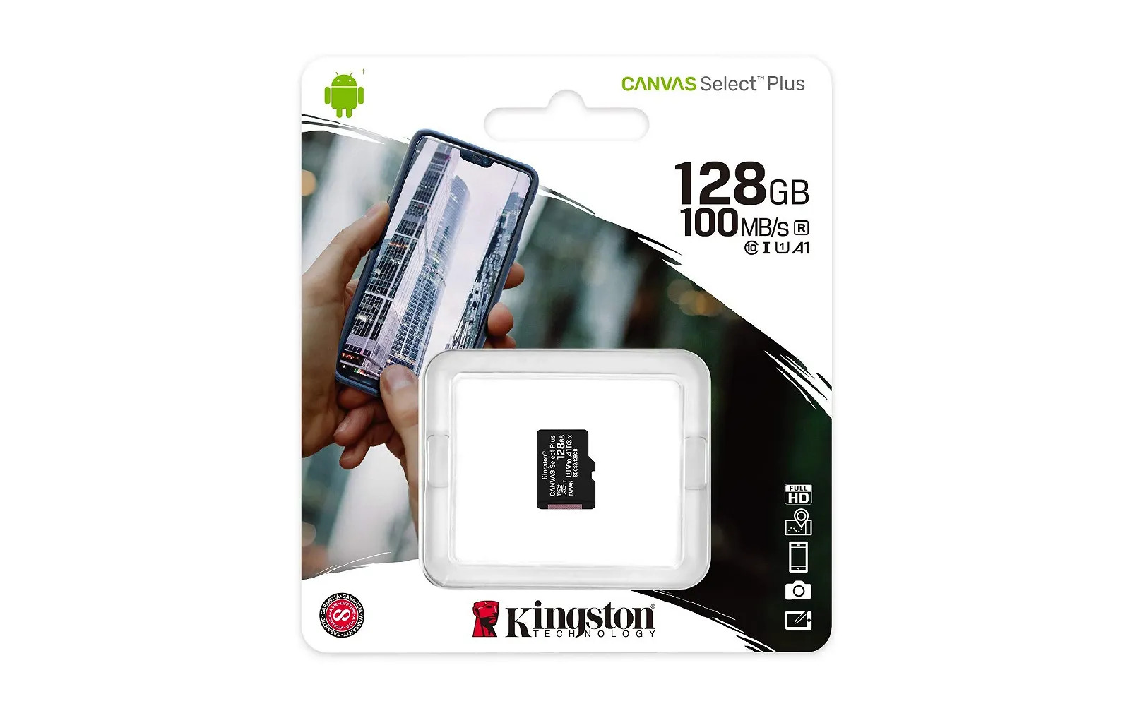 Карта пам'яті Kingston Canvas Select Plus microSD 128 GB, фото №3 Карта пам'яті Kingston Canvas Select Plus microSD 128 GB, фото №3