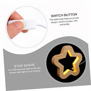 Лампа UKCOCO Star 3D USB Дерев'яна ціна на synthetic.ua - Фото 1 Лампа UKCOCO Star 3D USB Дерев'яна synthetic.ua - Фото 1