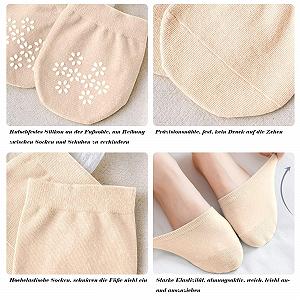 Носки с пальцами ZOCONE, 4 пары, женские, до щиколотки, дышащие, полуноски с нескользящими силиконовыми точками, невидимые носки с пальцами, женские хлопковые носки для высоких каблуков и балета synthetic.ua - Фото 1