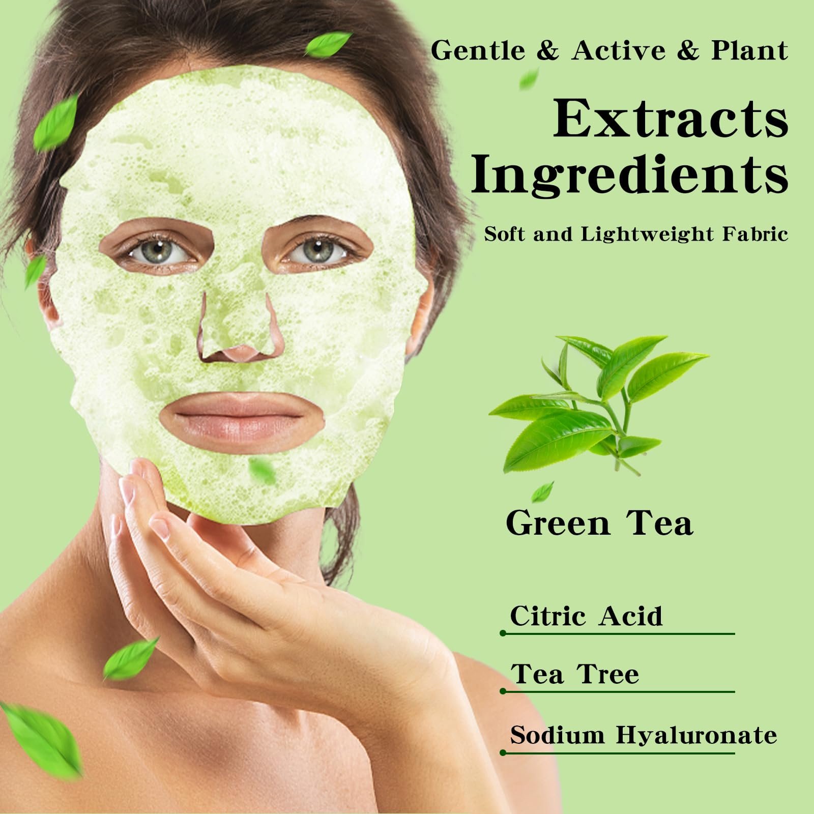 Маска для лица пенная Green Tea O2 Bubble, 10 шт, фото №6