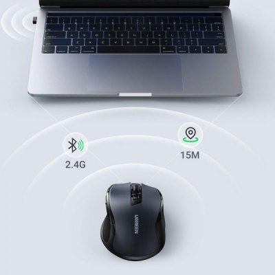 Мышка Ugreen MU006 Ergonomic Wireless Gray/Black (15063), фото №9