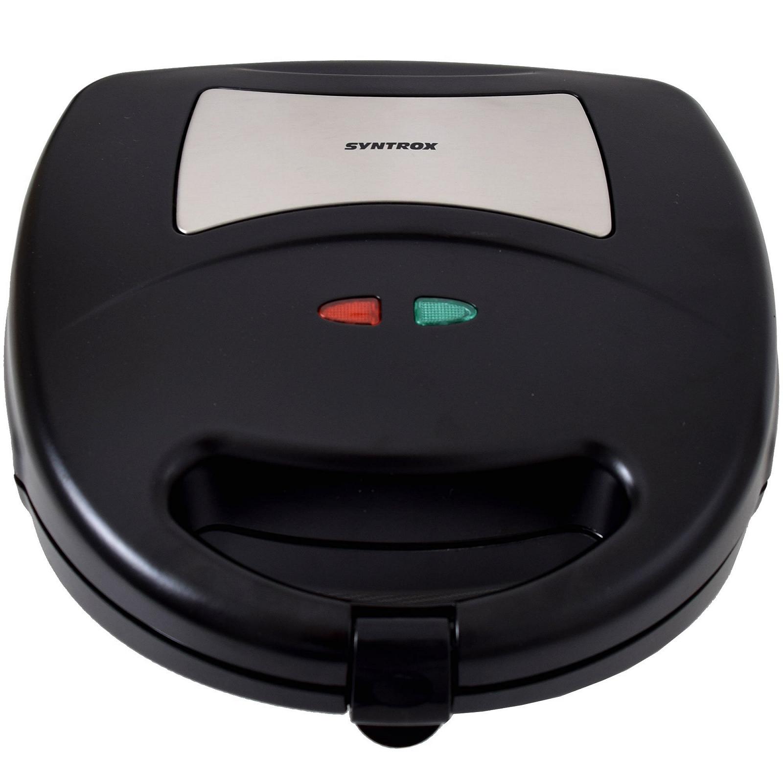 Вафельница Syntrox Germany Chef Maker SM-1300W, съемные пластины, черный цвет, фото №6