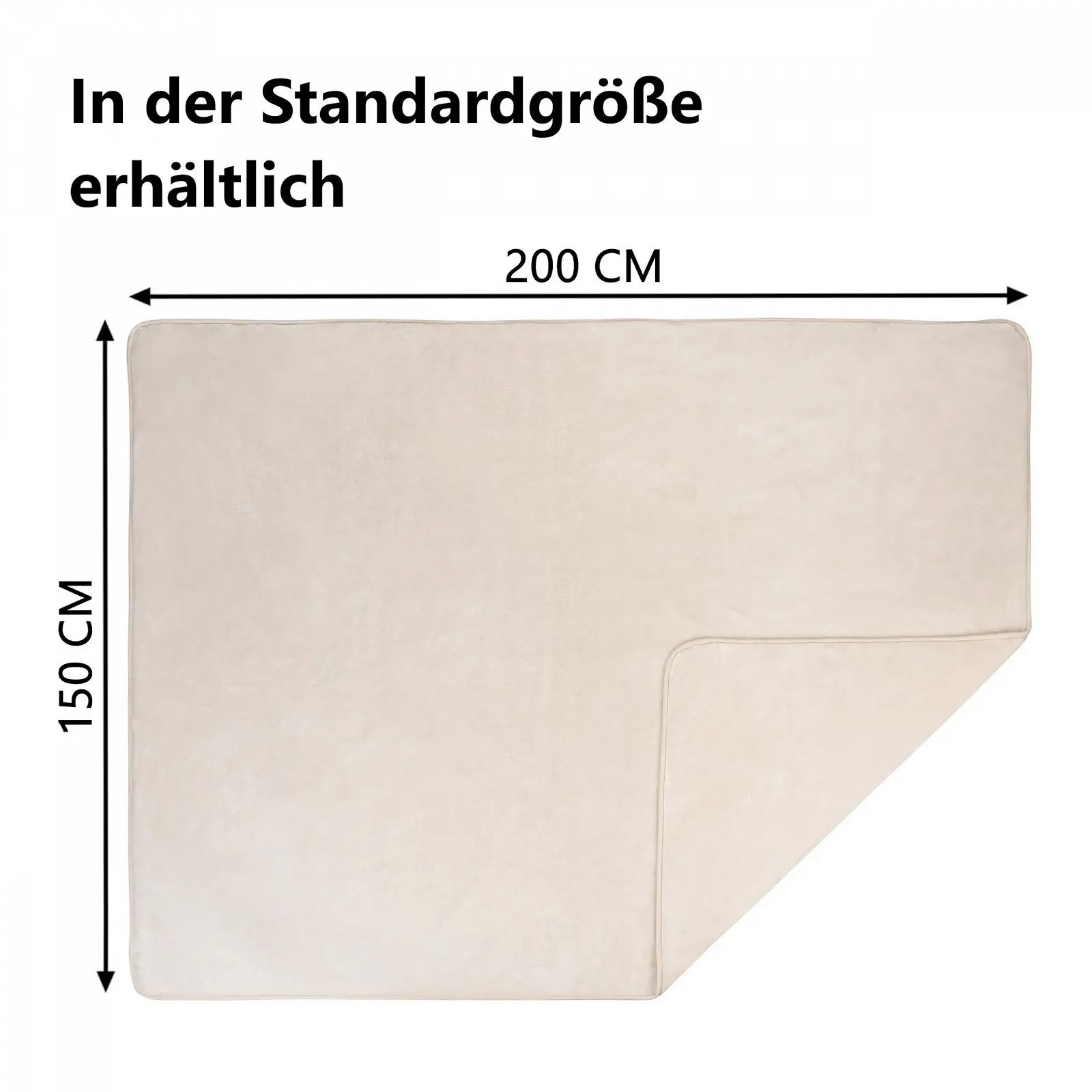 Одеяло Moon Кашемир Чувство Сделано из переработанных материалов 150 x 200 см Бежевый, фото №4