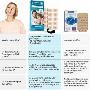 Магнітні назальні пластирі проти хропіння Gymside Airbreeze Pro 2.0 Original synthetic.ua - Фото 1